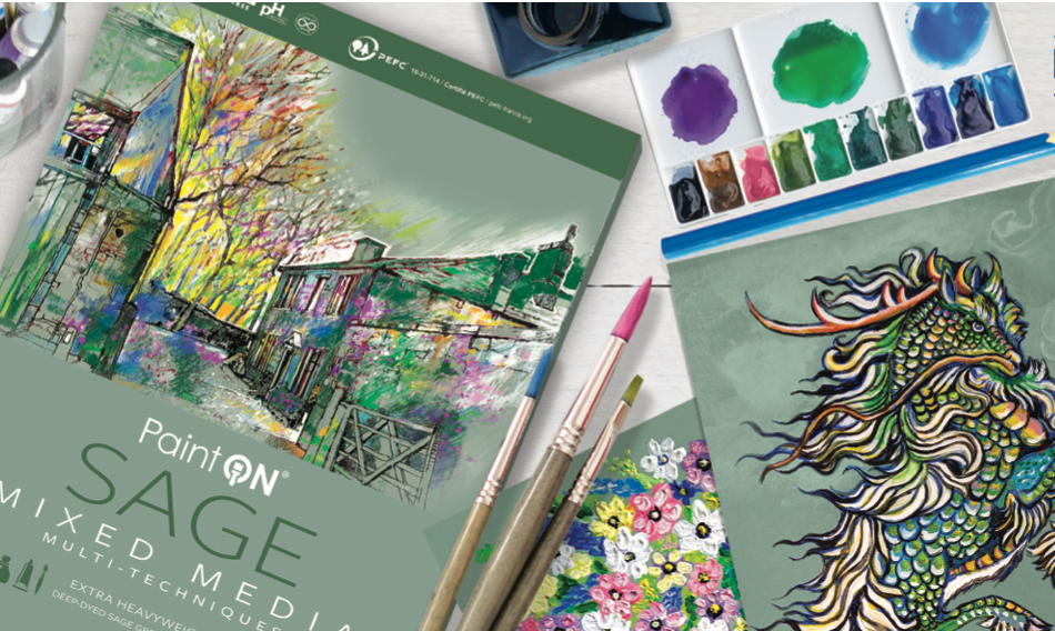 Art Supplies - Paint'on Mixed Media Pads - 250g - Six Colors - Three Sizes