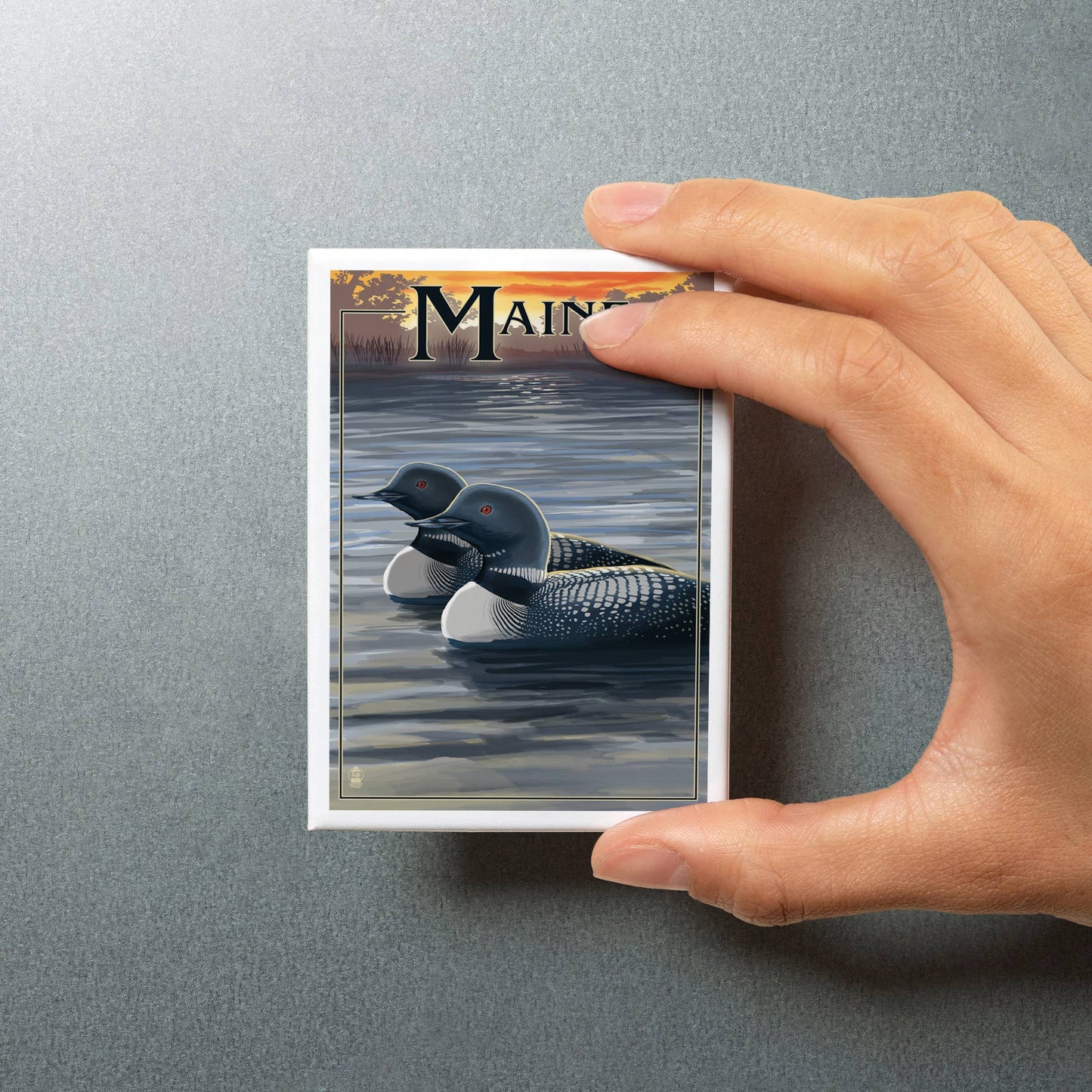 Magnet - Maine - Loon Family