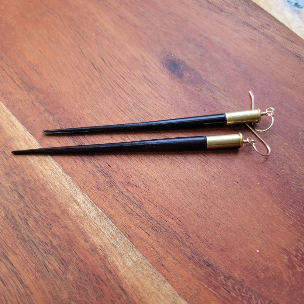 Earrings - Yellowstone Quill Bullet