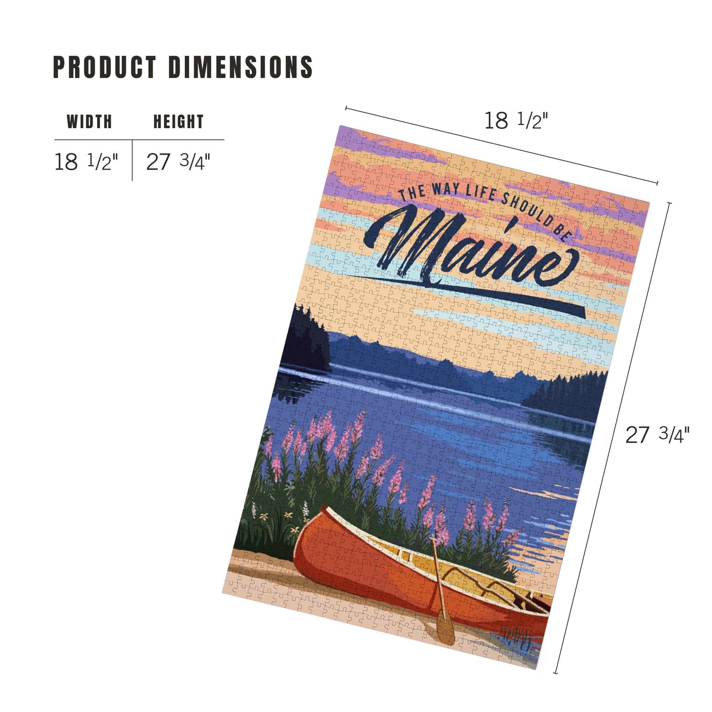 Puzzle - Maine - 1000 pc. The Way Life Should Be, Canoe