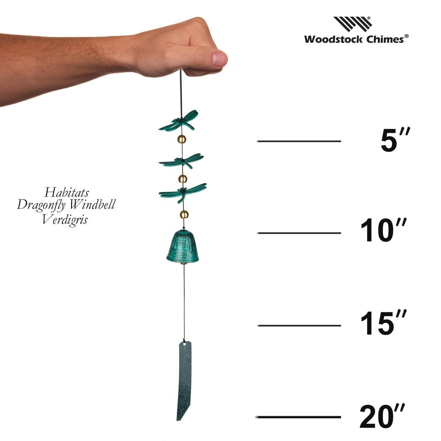 Chime - Woodstock Habitats™ - Dragonfly Windbell, Verdigris