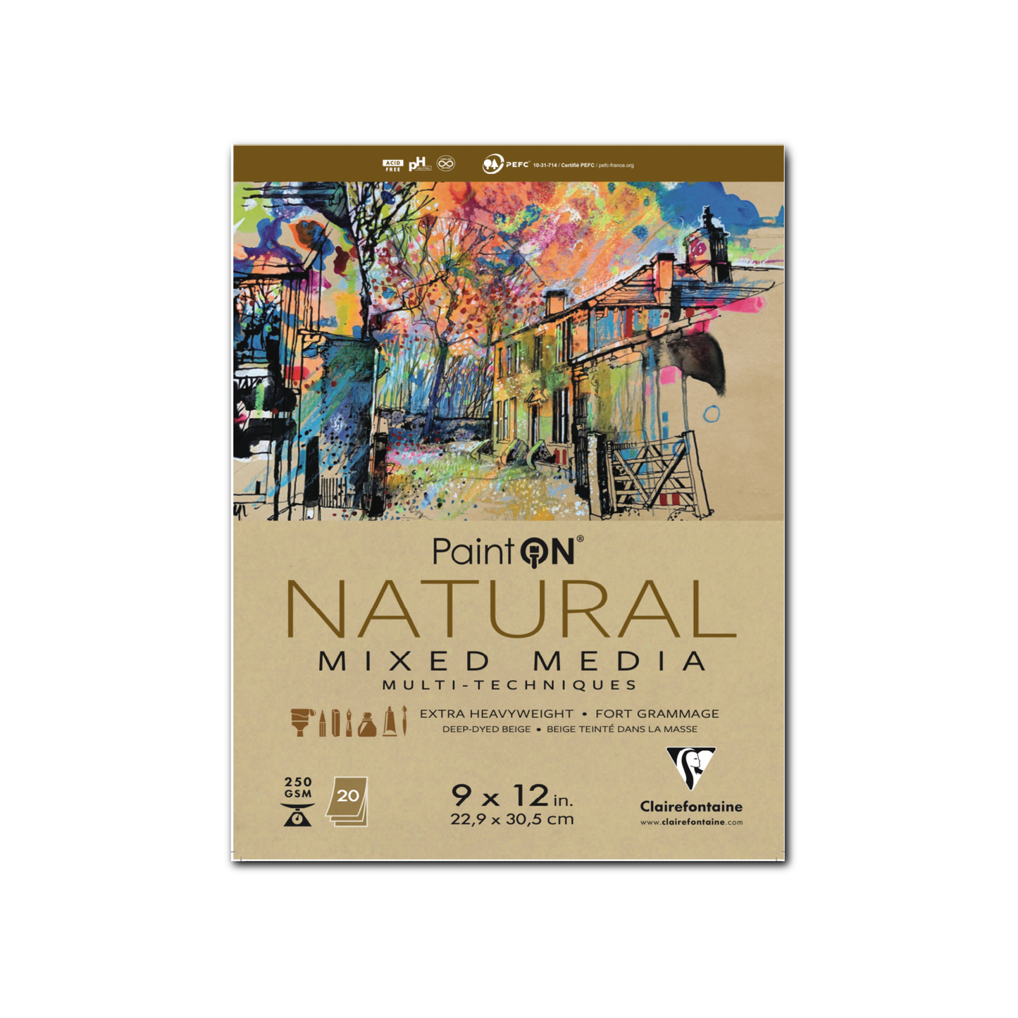 Art Supplies - Paint'on Mixed Media Pads - 250g - Six Colors - Three Sizes