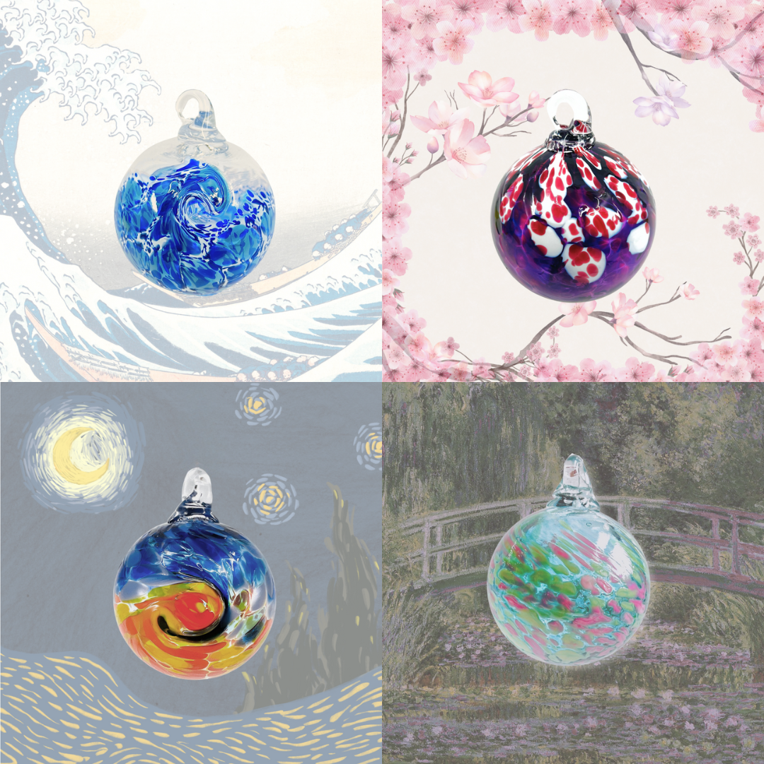 Artist Inspired Ornaments, Inspired by Starry night & Monet
