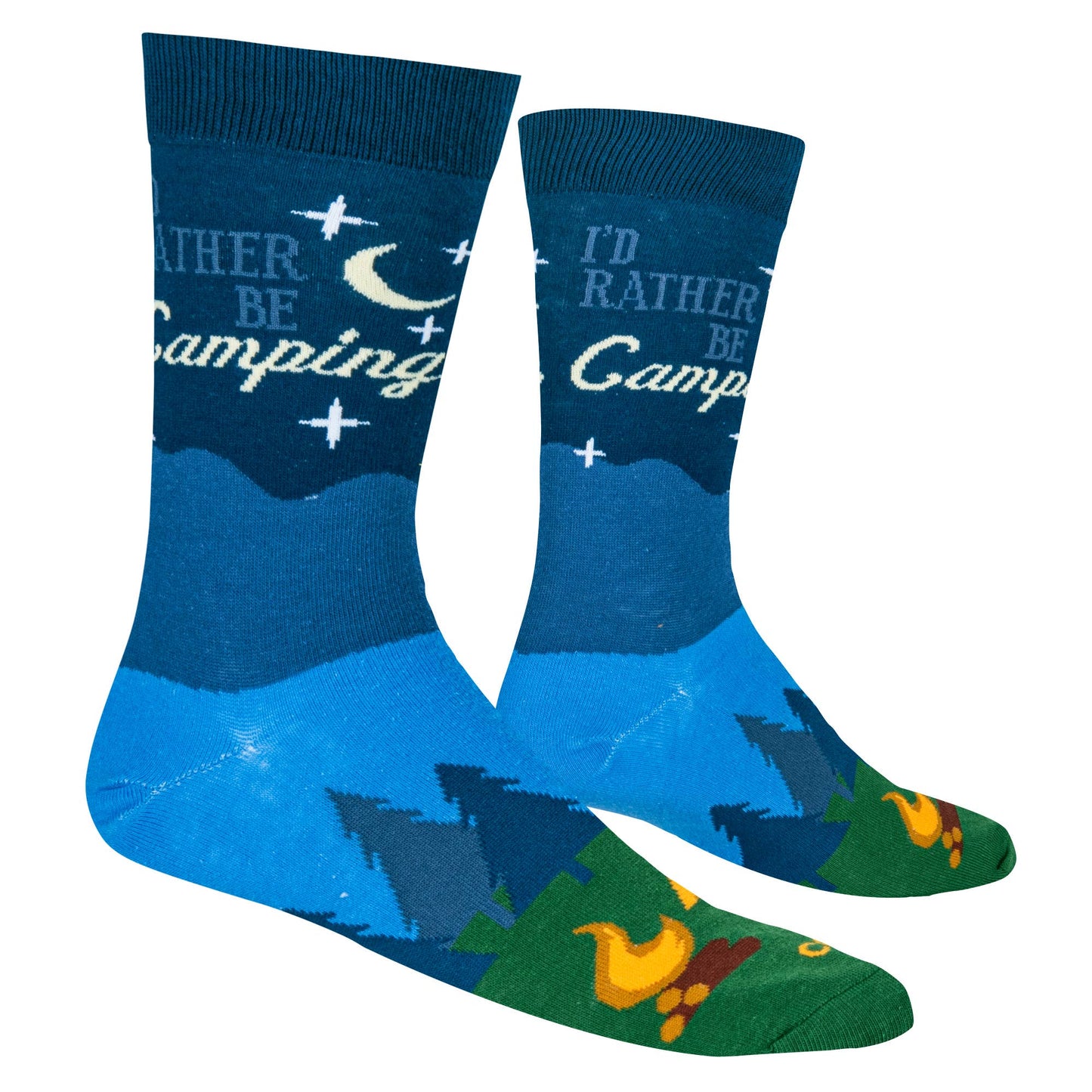Id Rather Be Camping - Mens Crew Folded - Cool Socks