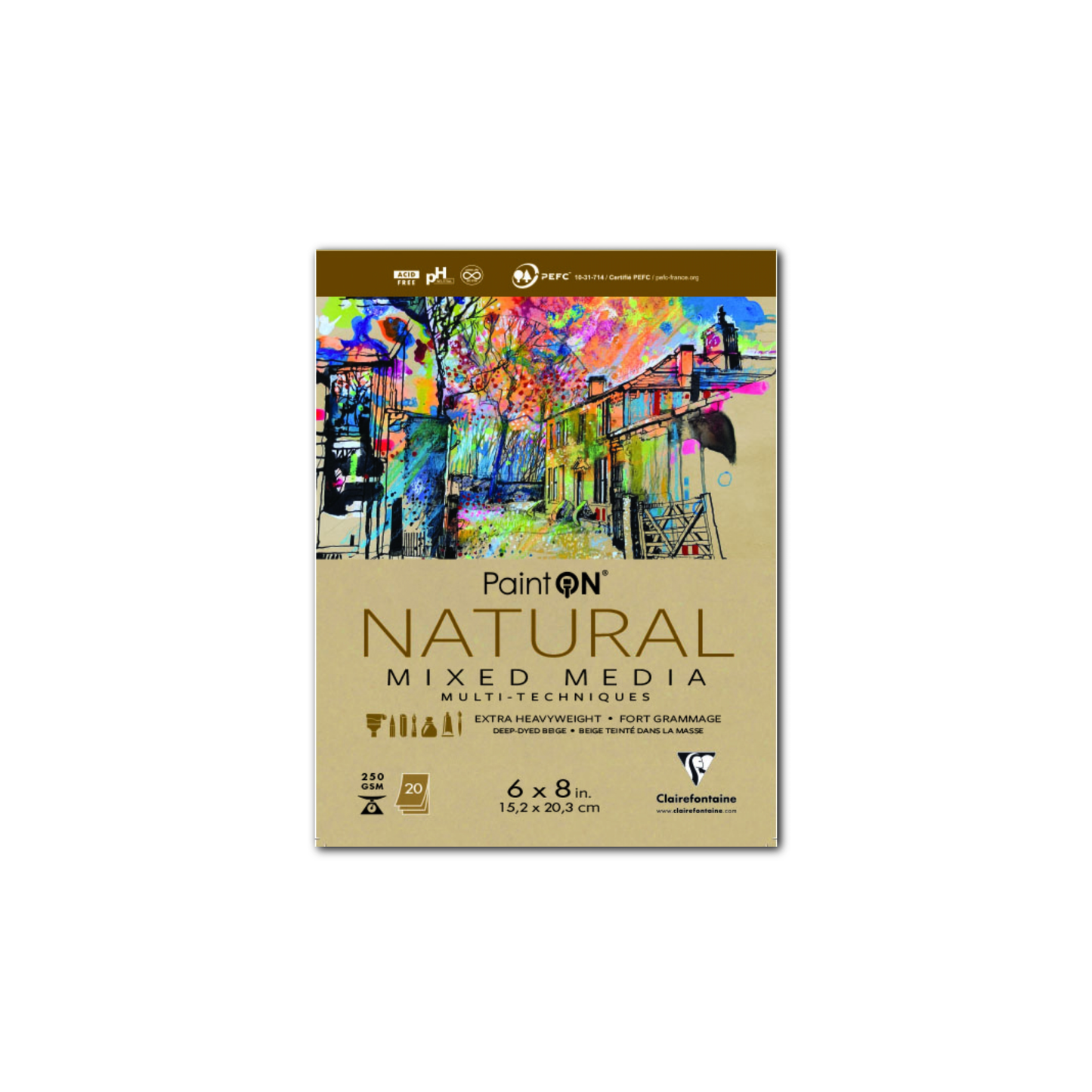 Art Supplies - Paint'on Mixed Media Pads - 250g - Six Colors - Three Sizes