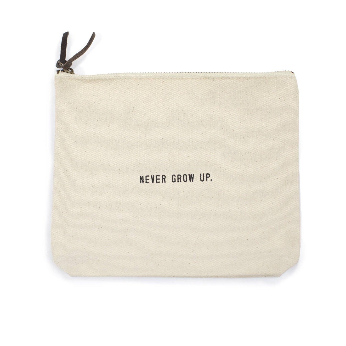 Canvas Zip Bag - Never Grow Up