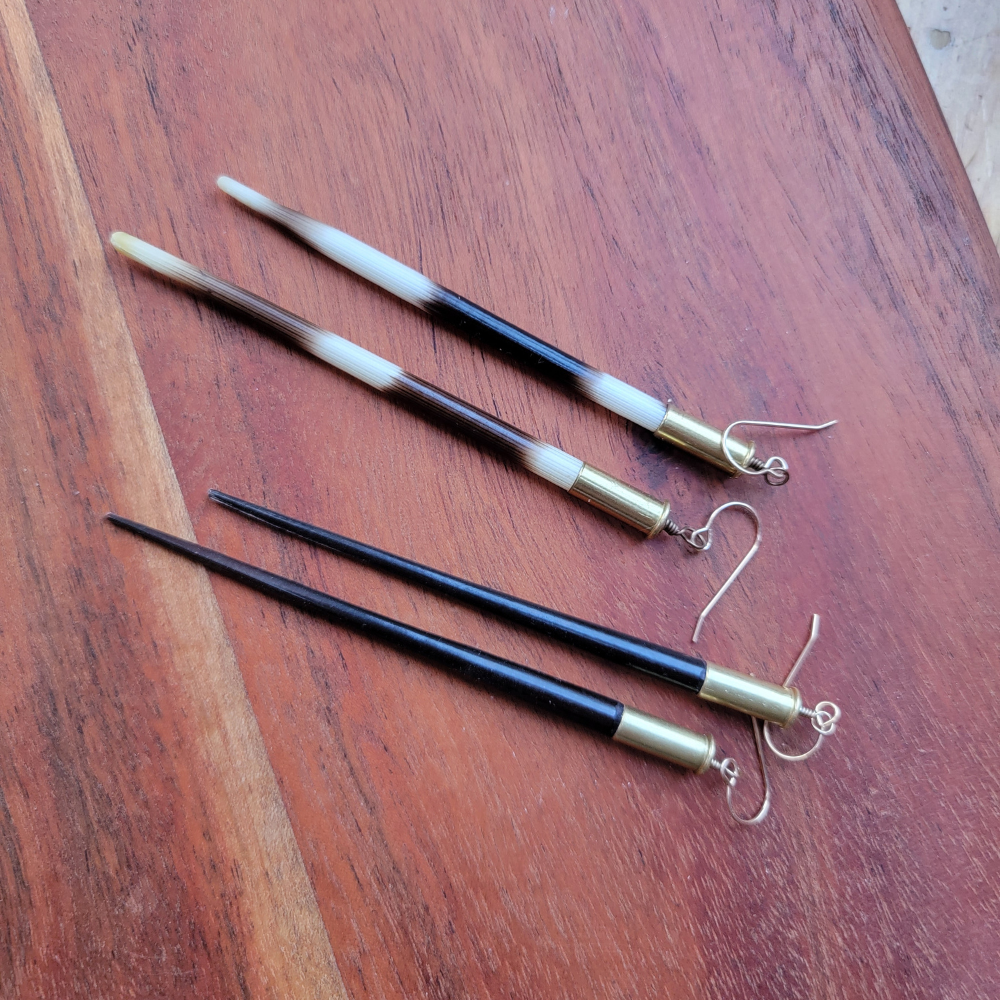 Earrings - Yellowstone Quill Bullet