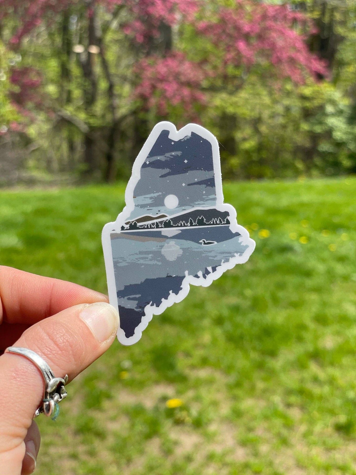Sticker - Maine Starry Night