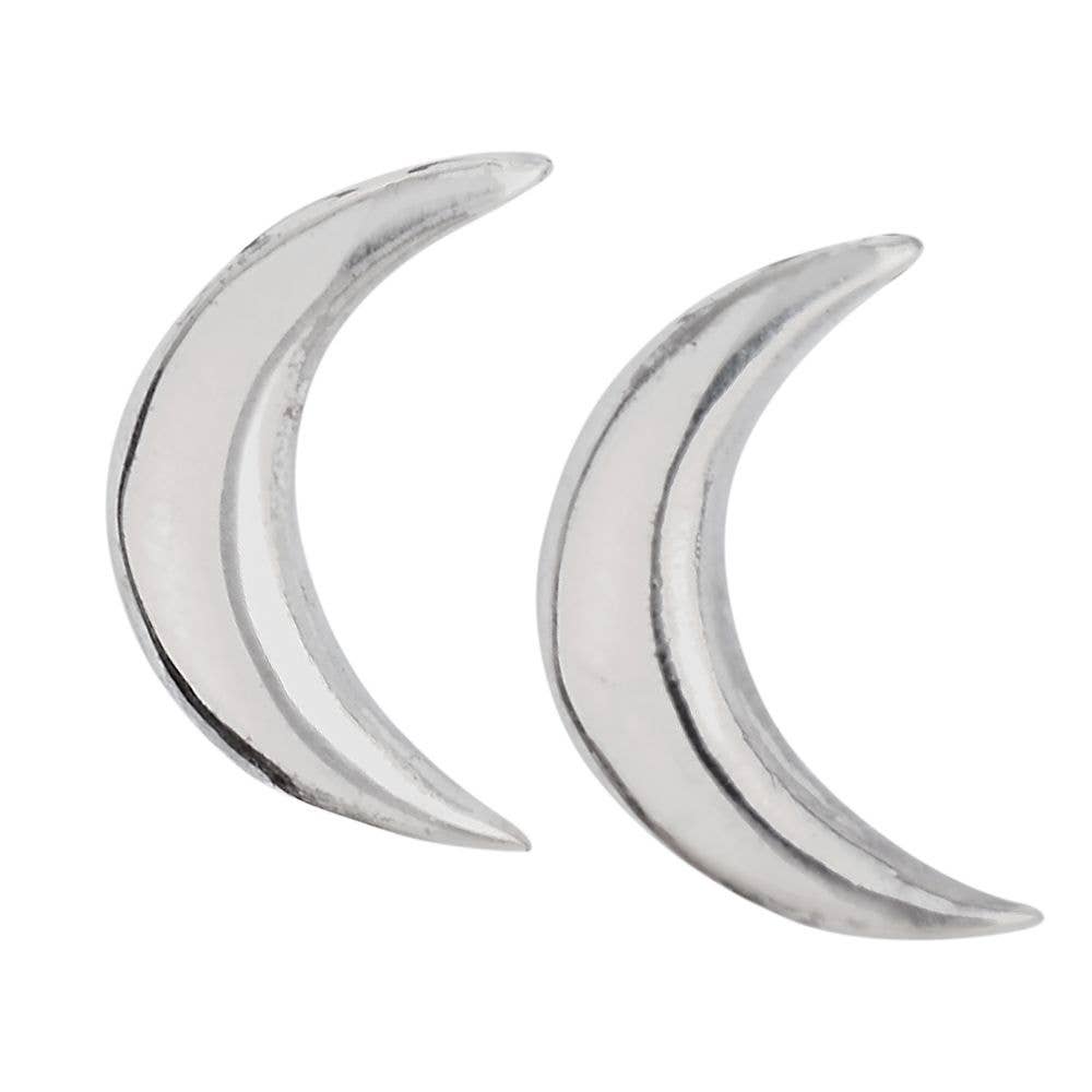 Wax And Wane Sterling Silver Studs