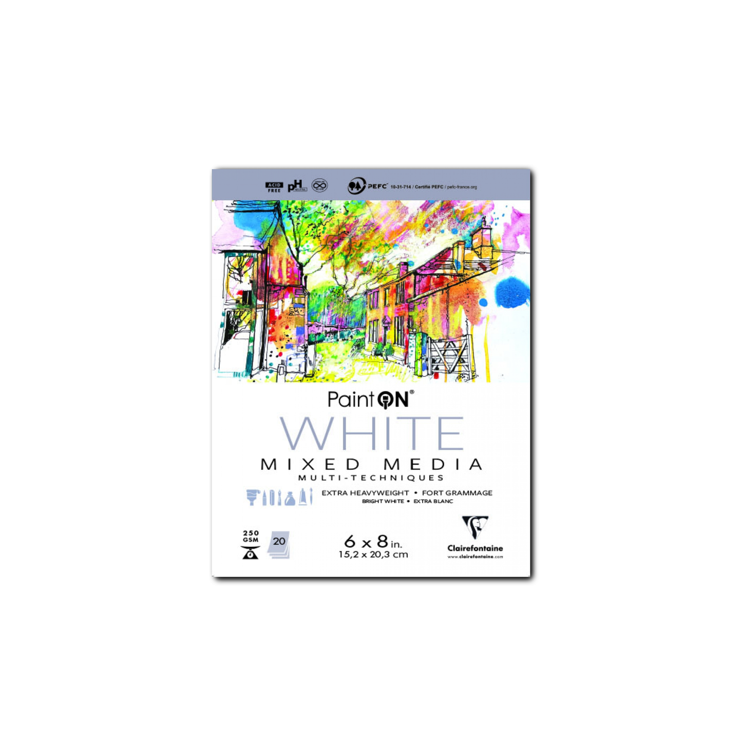Art Supplies - Paint'on Mixed Media Pads - 250g - Six Colors - Three Sizes