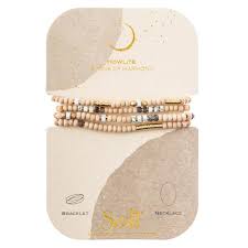 Bracelet/Necklace - Stone & Metal Wrap