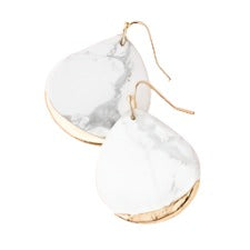 Earrings - Dipped Stone Teardrop