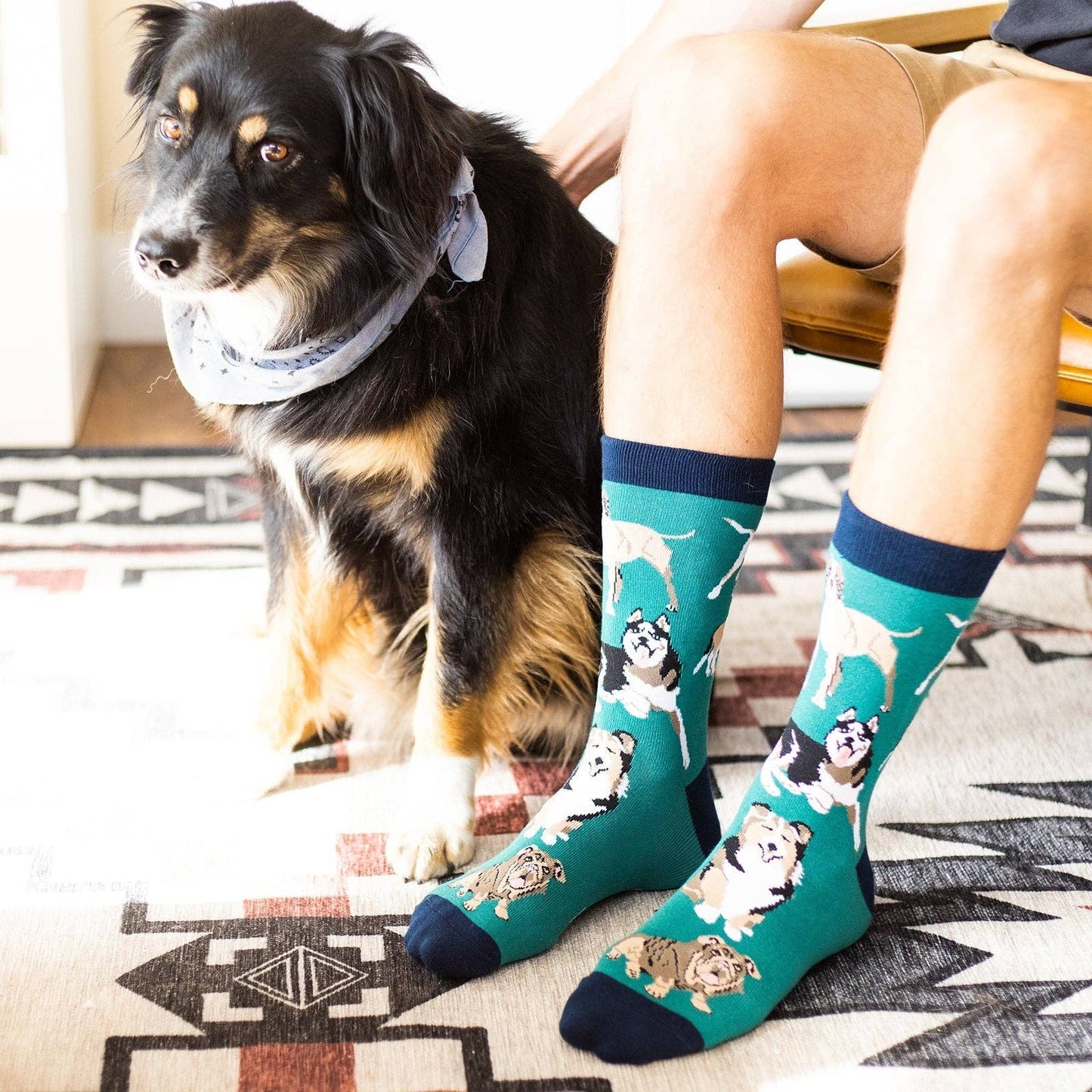 Lavley - I'd Rather Be With My Dog Socks (Green)