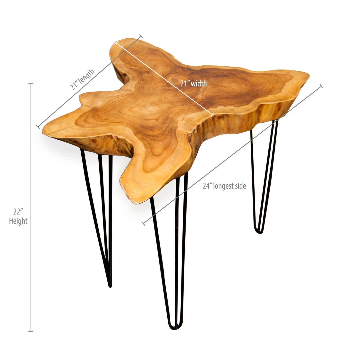 Table - Teakwood Organic Slab Accent