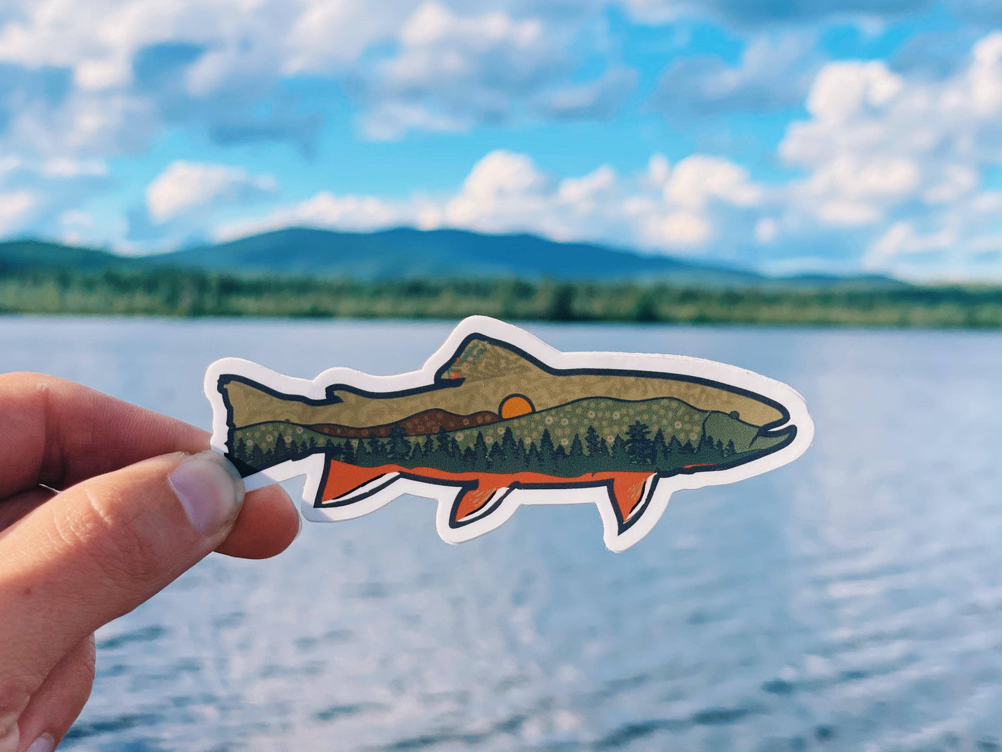Sticker - Trout + Mountains Fishing