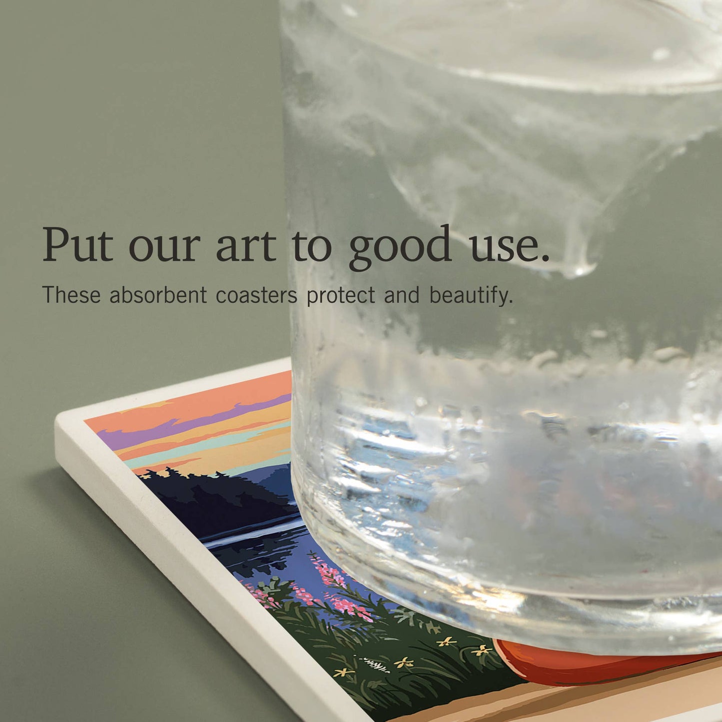 Coaster - Ceramic - Maine - The Way Life Should Be Canoe