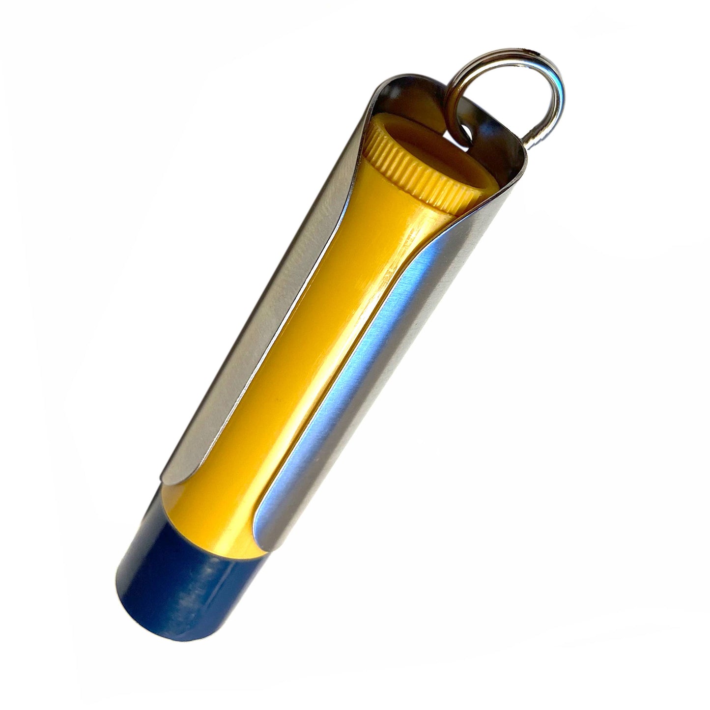 Laser Marked Lip balm Keychain USA Made from Stainless Steel