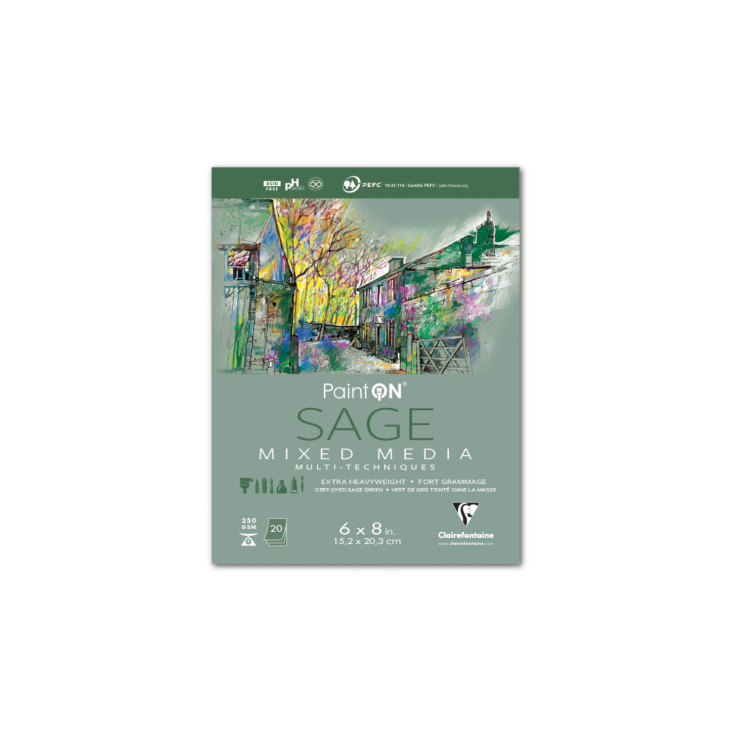 Art Supplies - Paint'on Mixed Media Pads - 250g - Six Colors - Three Sizes