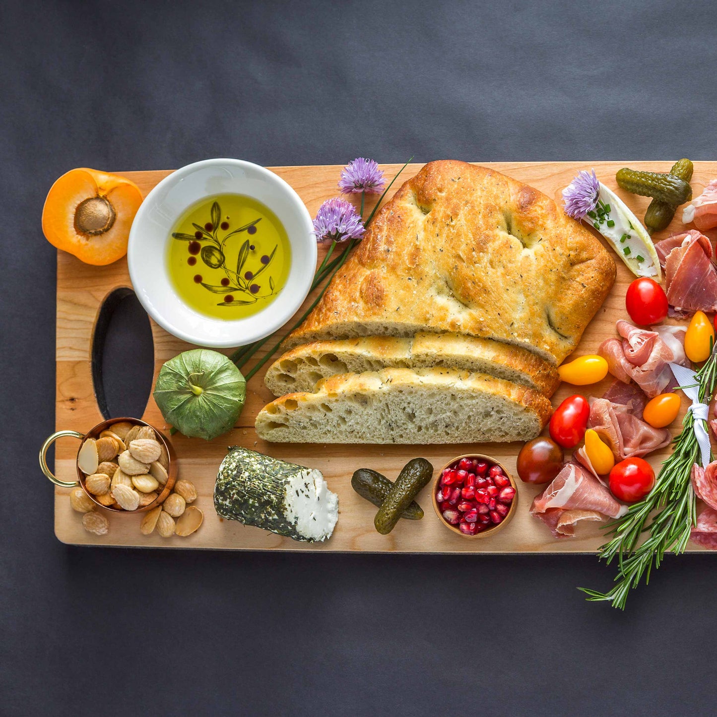 Cherry Rectangle Serving Board with two handles