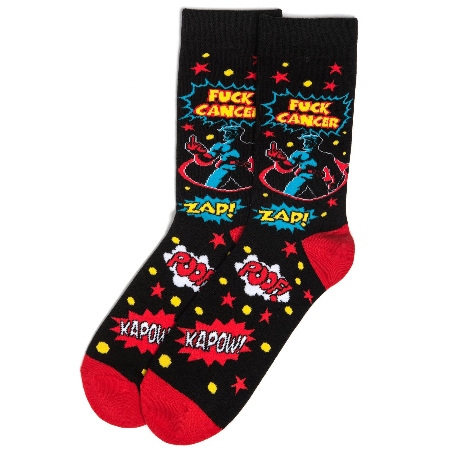 Lavley - Superhero "F*ck Cancer" Socks