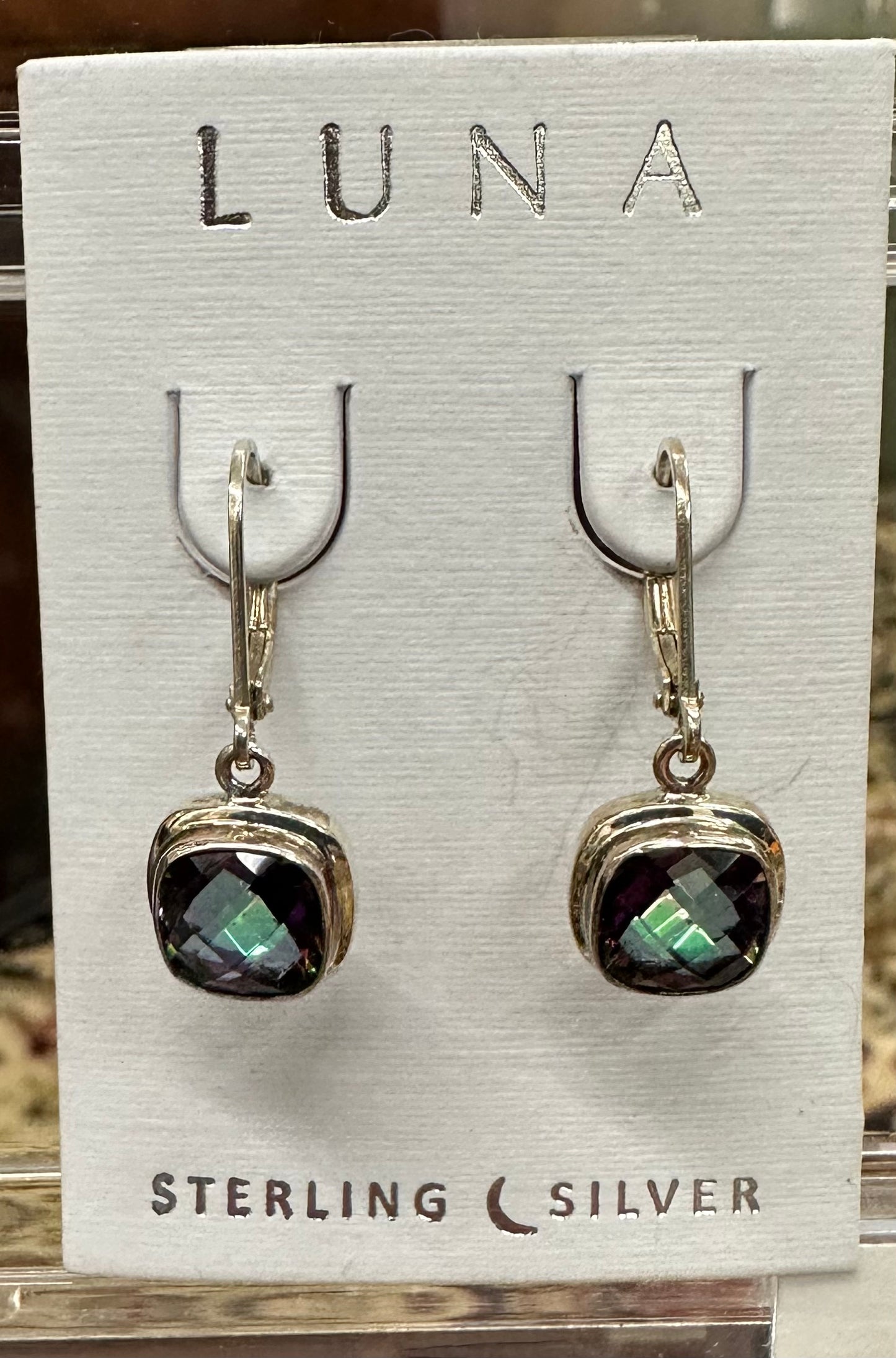 Earrings - Sterling Silver & Mystic Topaz