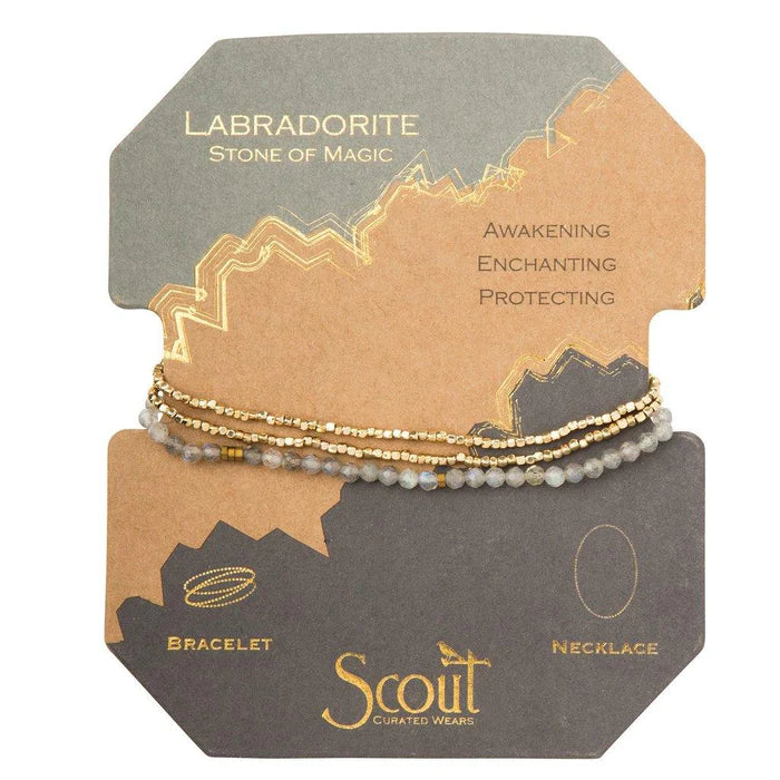 Bracelet/Necklace - Delicate Stone Wrap