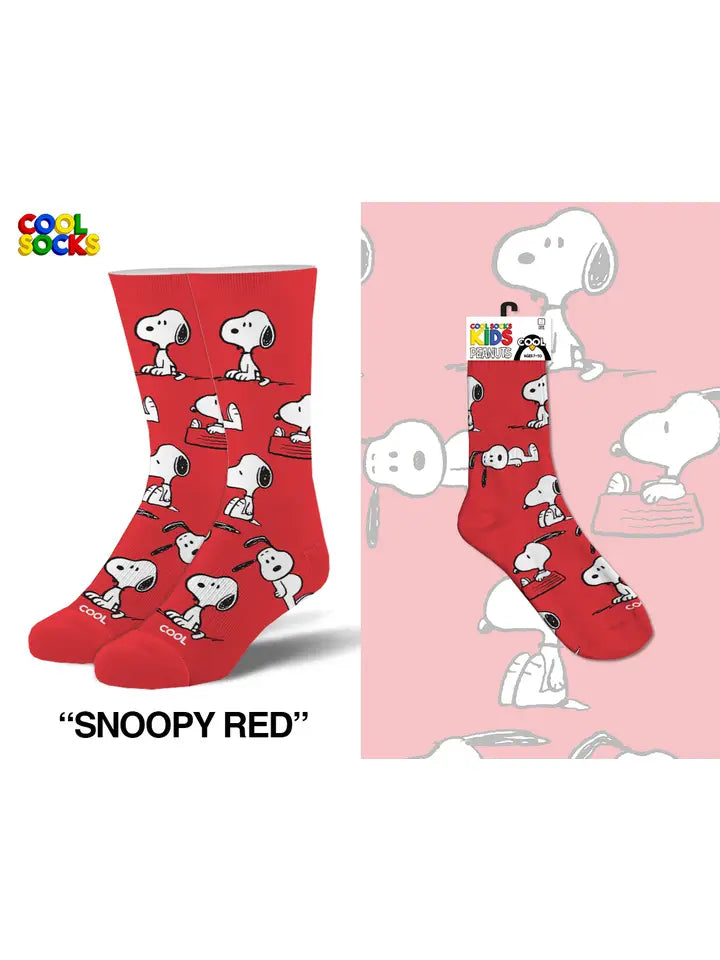 Cool Socks - Peanuts - Snoopy Red - Size 4-7