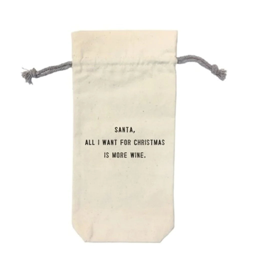 Wine Bag - Canvas with Quote