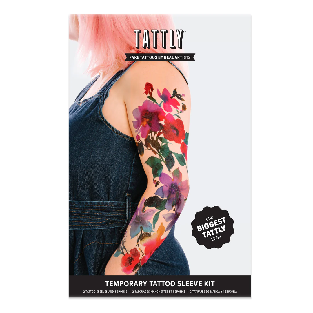 Painted Floral Tattoo