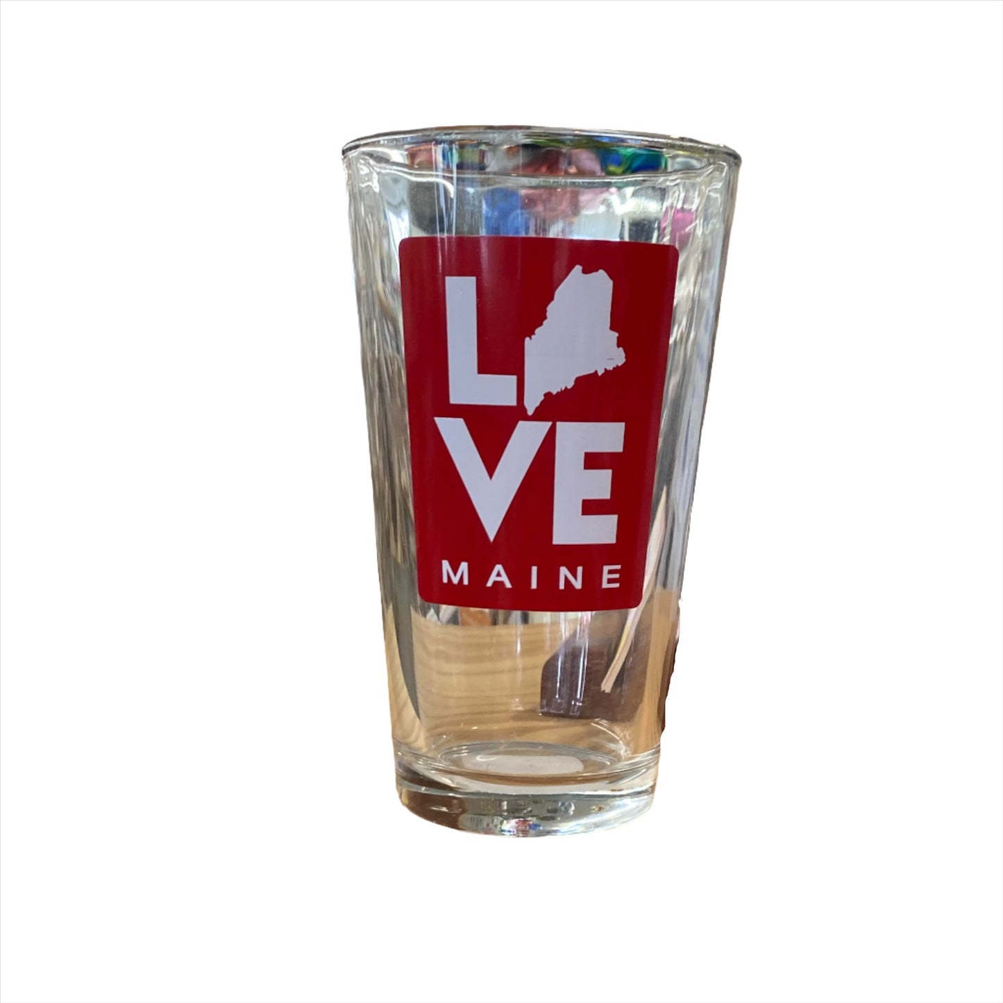 Pub Glass - Love Maine Red