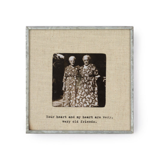 Linen Picture Frame - Square - 6" x 6" - Your Heart & My Heart