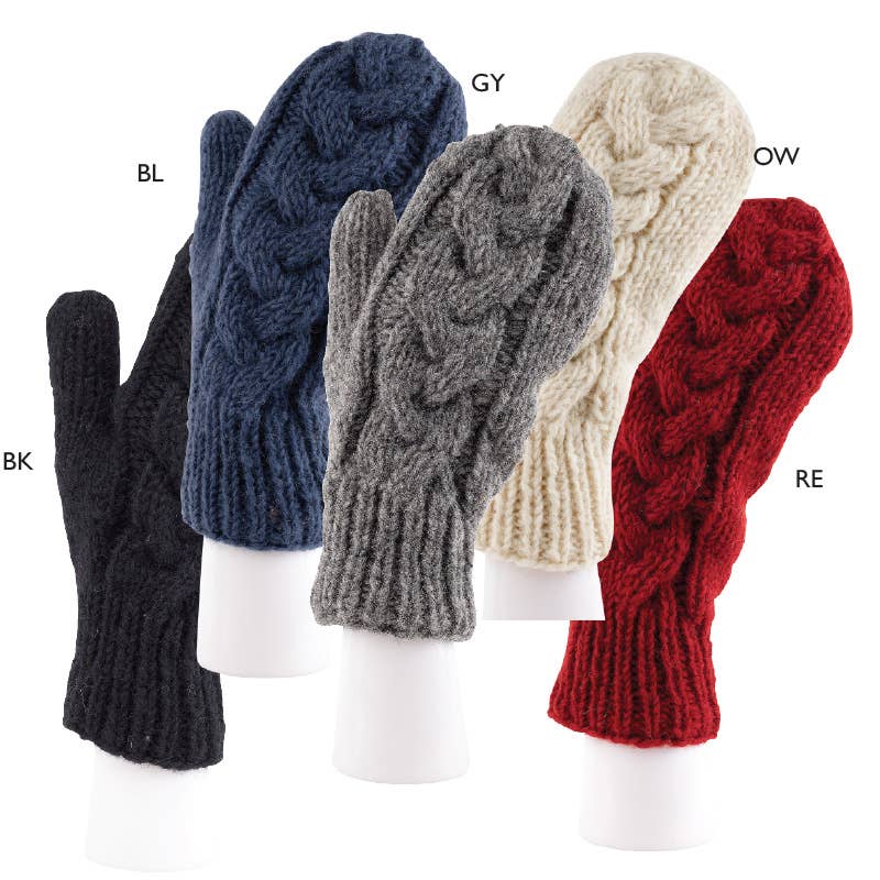 Cable Knit Mittens