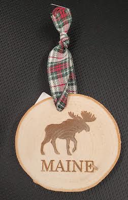 Ornament - Maine Birch Wood Round