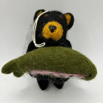 Ornament - Felt - Fishing Bear