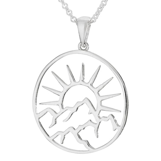 Rising Sun Sterling Silver Pendant