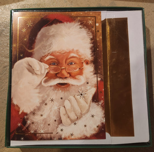 Greeting Cards - Boxed - Sparkling Santa