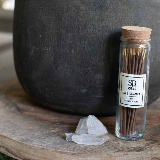 Nag Champa Incense in Glass Jar- 40 sticks