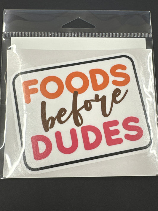 Sticker Lg - Foods Before Dudes