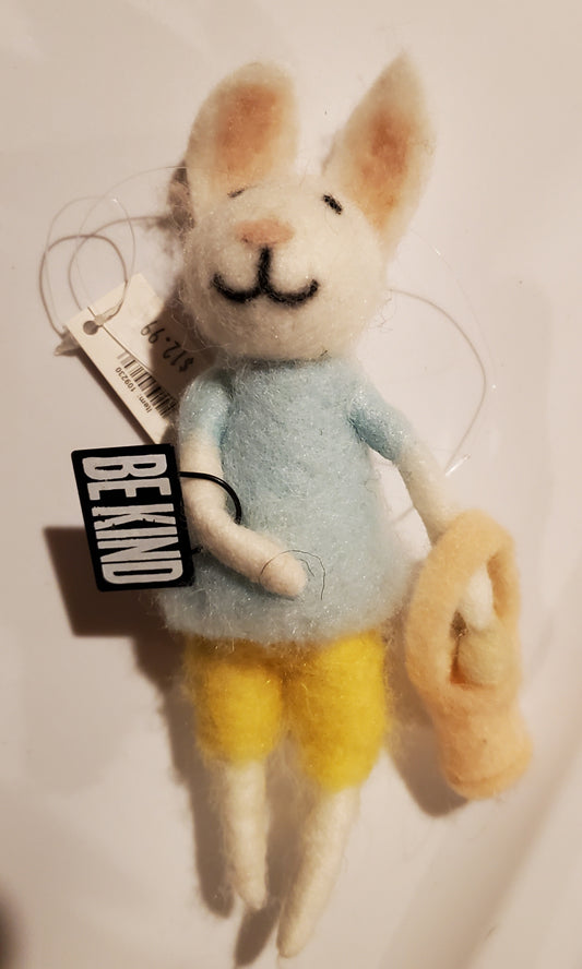 Ornament - Felt - Bunny with Basket - Be Kind