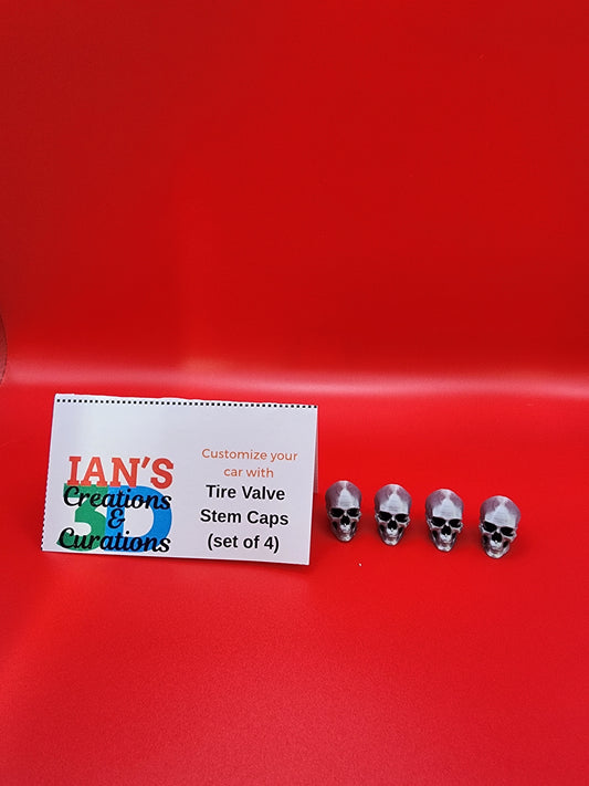 3D Four Valve Stems - Skull
