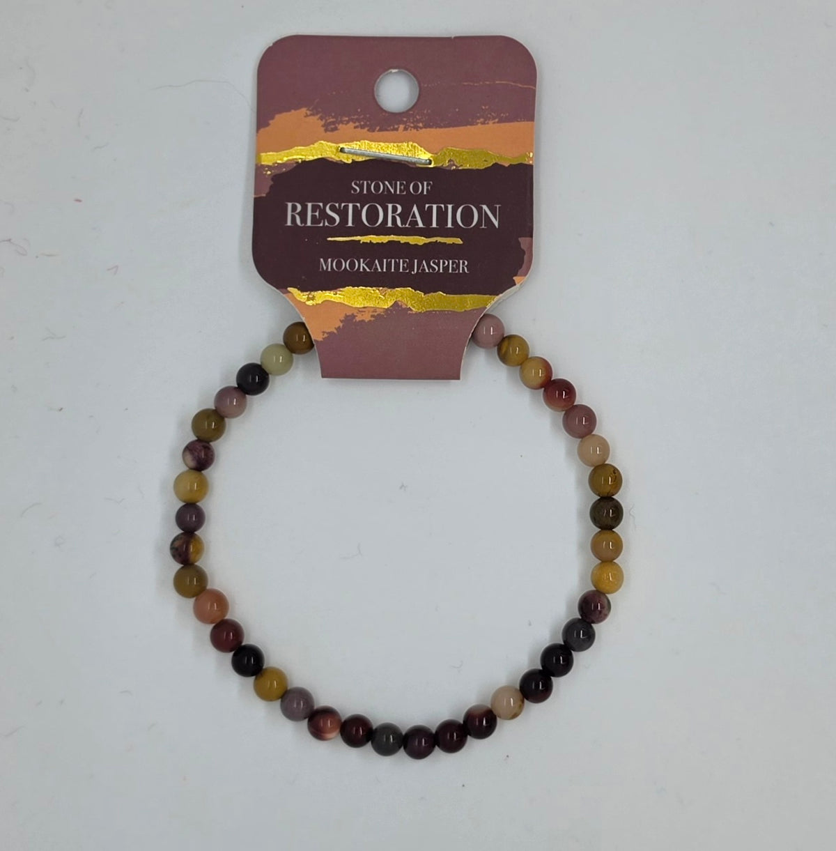 4 mm. Mookaite Jasper - (Restoration) Stretch Bracelet