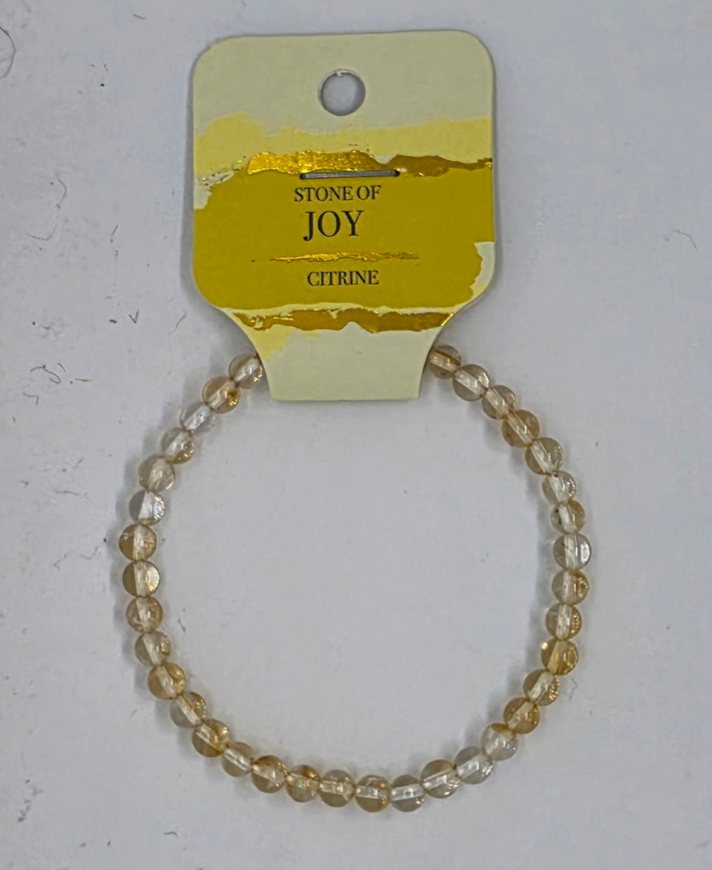 4 mm. Citrine - (Joy) Stretch Bracelet