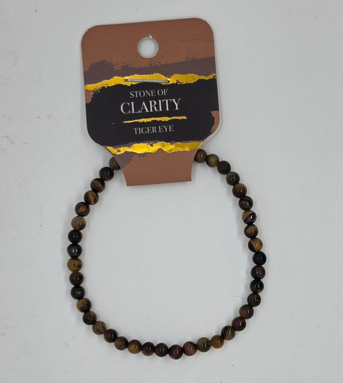 4 mm. Tiger Eye -(Clarity) Stretch Bracelet