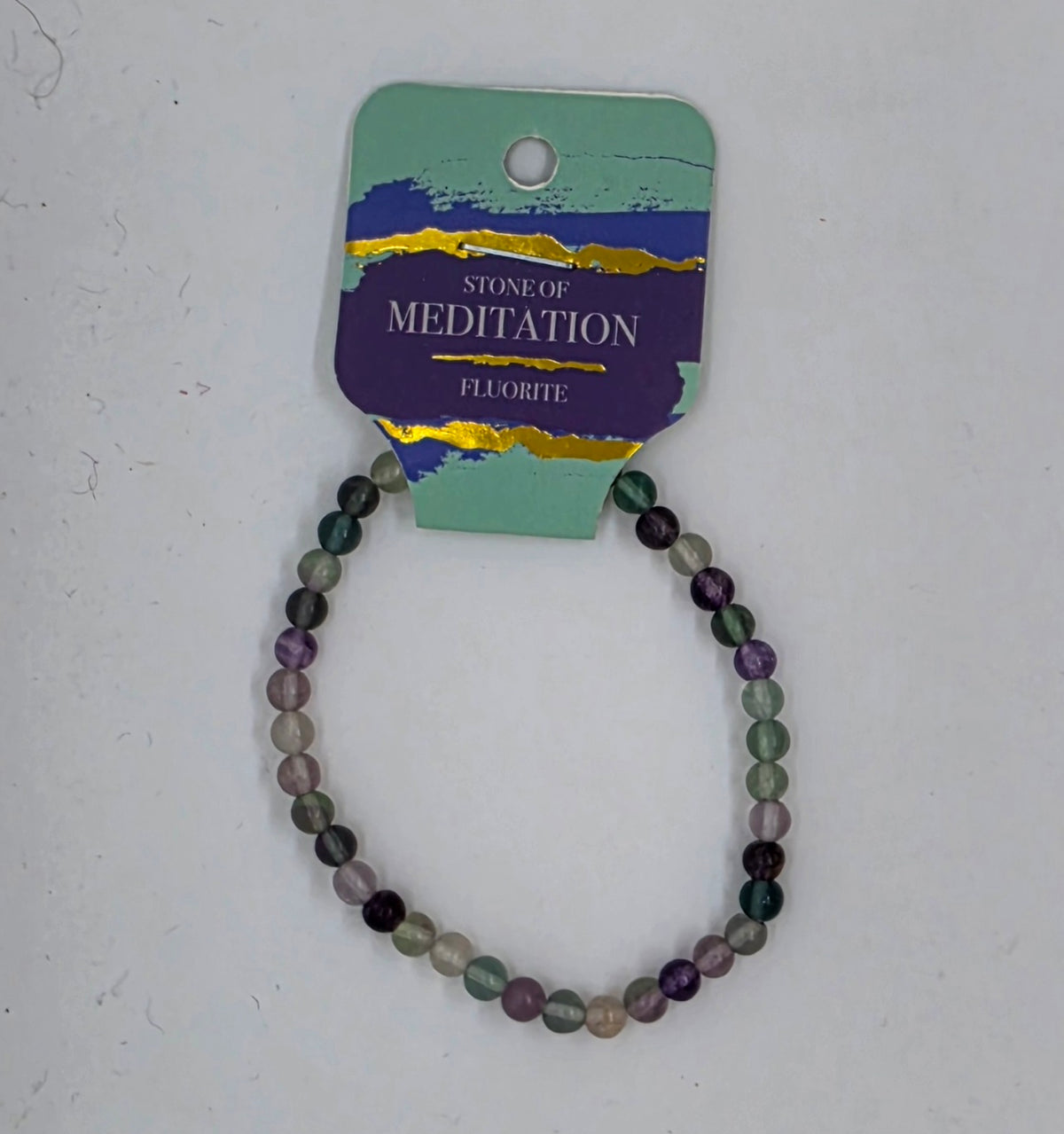 4 mm. Fluorite - (Meditation) Stretch Bracelet
