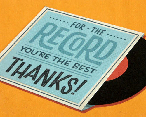 Greeting Card - Record Thanks