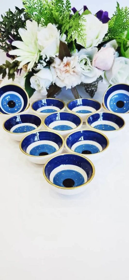 Bowl - Evil Eye Ceramic Pottery