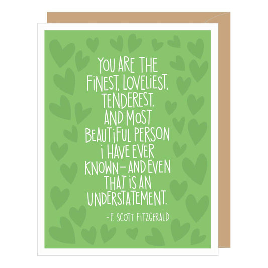 Card - Anniversary - F. Scott Fitzgerald Understatement Quote