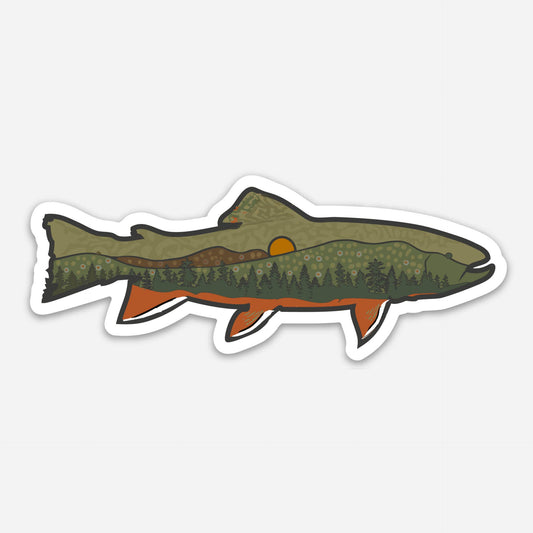 Sticker - Trout + Mountains Fishing