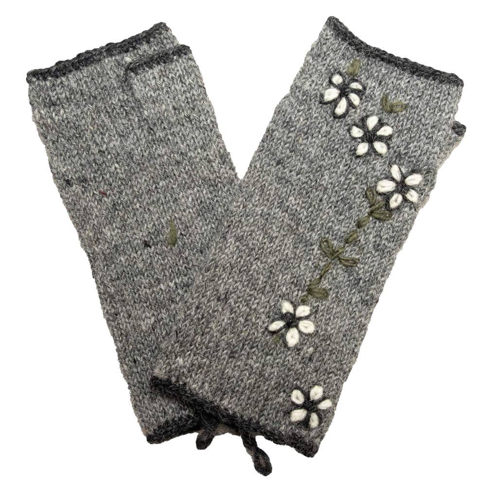 Hand Warmers - Flower Knit