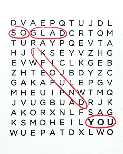 Greeting Card - Word Search Love